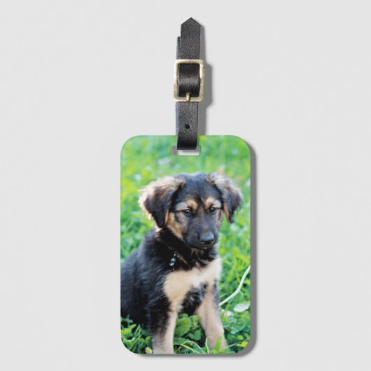 German Shepherd Puppy Bagagelabel (Voorkant (verticaal))