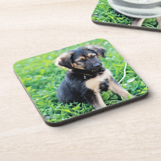 German Shepherd Puppy Bier Onderzetter (Linkerzijde)