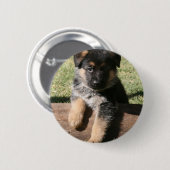 German Shepherd Puppy "Big Max" Ronde Button 5,7 Cm (Voorkant /achterkant)