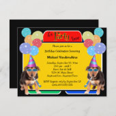 German Shepherd Puppy Birthday Barker Kaart (Voorkant / Achterkant)