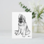 German Shepherd Puppy Briefkaart (Staand voorkant)