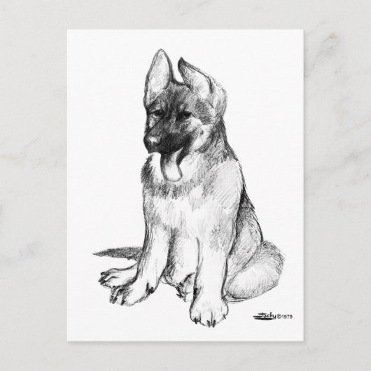 German Shepherd Puppy Briefkaart (Voorkant)