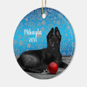  German Shepherd Puppy Christmas   Keramisch Ornament (Links)