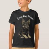 German Shepherd Puppy Dog Brother Editable T-shirt (Voorkant)