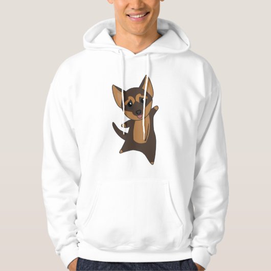German Shepherd Puppy Dog Hoodie (Voorkant)