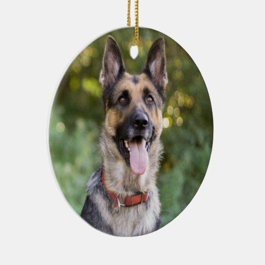 German Shepherd Puppy Dog Keramisch Ornament (Rechts)
