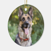 German Shepherd Puppy Dog Keramisch Ornament (Links)