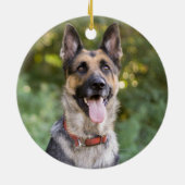 German Shepherd Puppy Dog Keramisch Ornament (Achterkant)