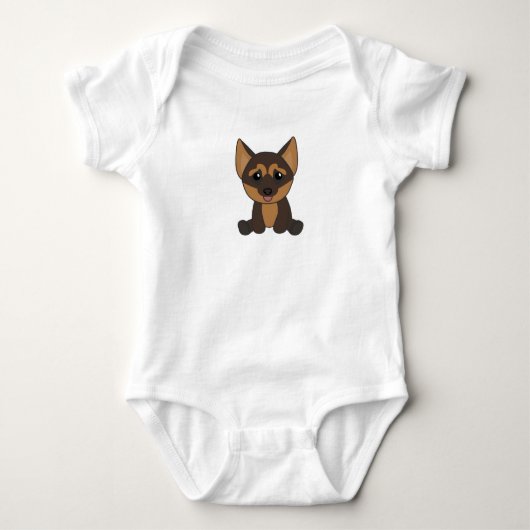 German Shepherd Puppy Dog Romper (Voorkant)