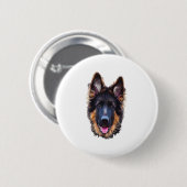German Shepherd Puppy Dog Ronde Button 5,7 Cm (Voorkant /achterkant)