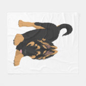 German Shepherd Puppy Fleece Deken (Voorkant (Horizontaal))