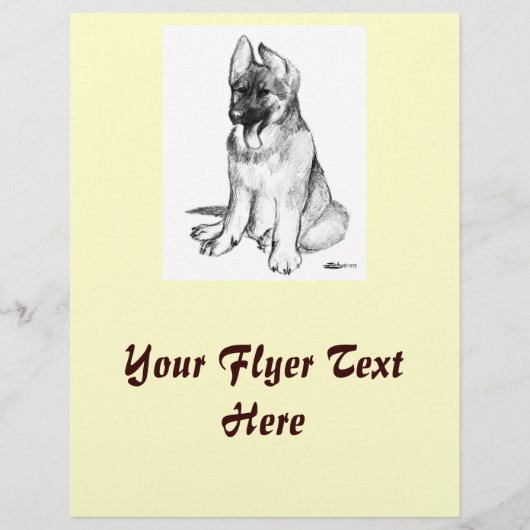German Shepherd Puppy Flyer (Voorkant)