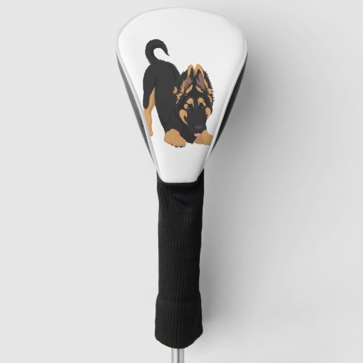 German Shepherd Puppy Golfheadcover (Voorkant)