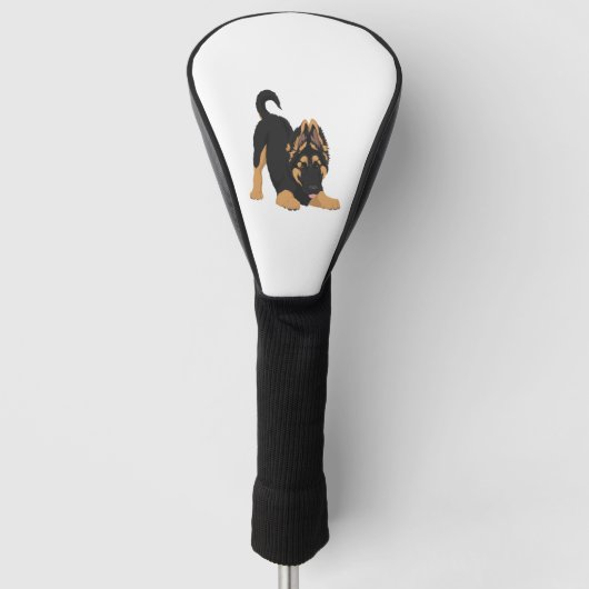 German Shepherd Puppy Golfheadcover (Voorkant)