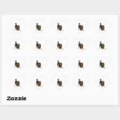 German Shepherd Puppy Hart Sticker (Vel)