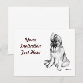 German Shepherd Puppy Kaart (Voorkant / Achterkant)