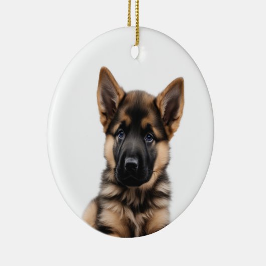 German Shepherd Puppy Keramisch Ornament (Rechts)