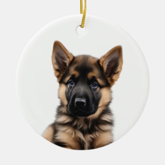 German Shepherd Puppy Keramisch Ornament (Voorkant)