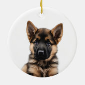 German Shepherd Puppy Keramisch Ornament (Achterkant)