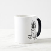 German Shepherd Puppy Magische Mok (Voorkant rechts)