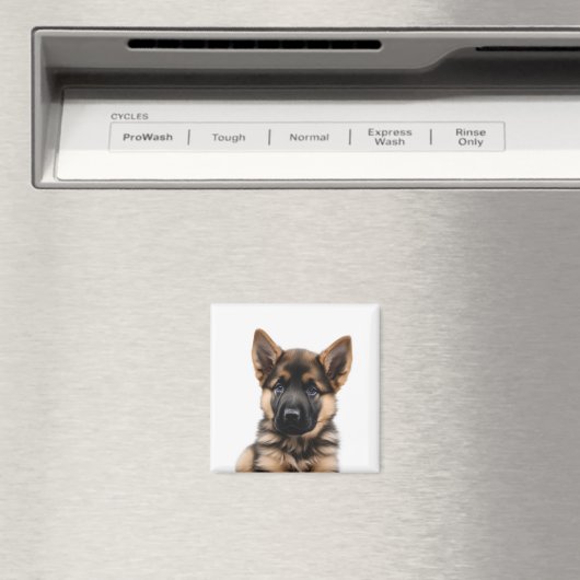 German Shepherd Puppy Magneet (Insitu (Vaatwasser))