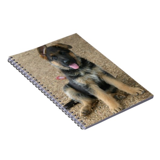 German Shepherd Puppy notebook Notitieboek (Rechterzijde)