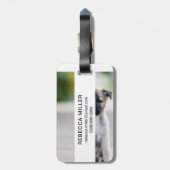 German Shepherd Puppy on Footpath Bagagelabel (Achterkant verticaal)