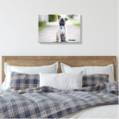 German Shepherd Puppy on Footpath Canvas Afdruk (Insitu (Slaapkamer))