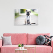 German Shepherd Puppy on Footpath Canvas Afdruk (Insitu (Woonkamer))