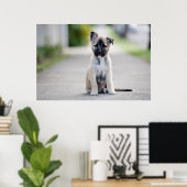 German Shepherd Puppy on Footpath Poster (Thuiskantoor)