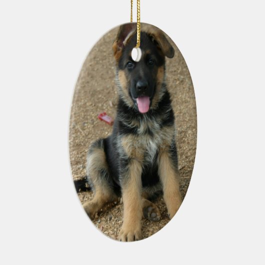 German Shepherd Puppy Ornament (Rechts)
