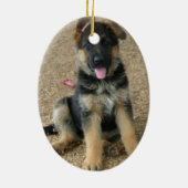 German Shepherd Puppy Ornament (Achterkant)