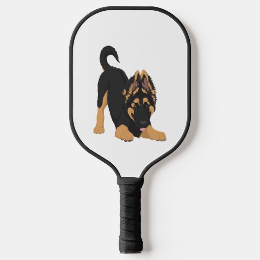 German Shepherd Puppy Pickleball Paddle (Voorkant)