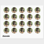 German Shepherd Puppy Ronde Sticker (Vel)