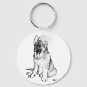 German Shepherd Puppy Sleutelhanger (Voorkant)