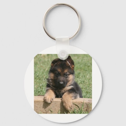 German Shepherd Puppy Sleutelhanger (Voorkant)