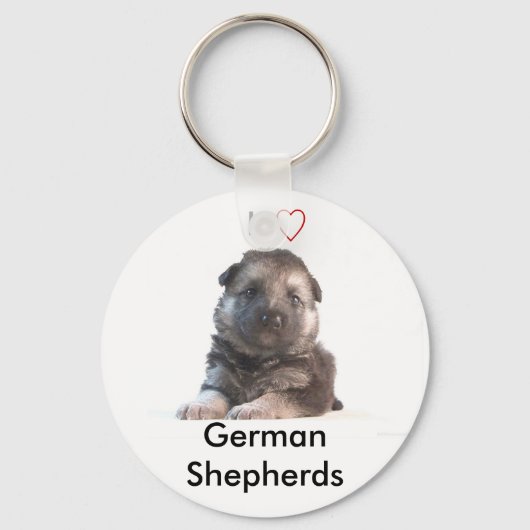 German Shepherd Puppy Sleutelhanger (Voorkant)