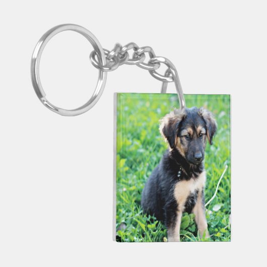 German Shepherd Puppy Sleutelhanger (Voorkant Links)