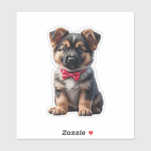 German Shepherd Puppy Sticker (Vel)