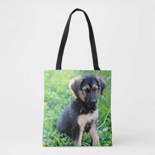 German Shepherd Puppy Tote Bag (Voorkant)