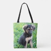 German Shepherd Puppy Tote Bag (Achterkant)