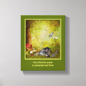 German Shepherd Puppy Voeg je eigen tekst toe Canvas Afdruk (Voorkant)