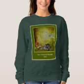 German Shepherd Puppy Voeg je eigen tekst toe Trui (Voorkant)