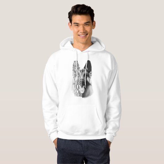 German Shepherd Quote, German Shepherd  Hoodie (Voorkant volledig)