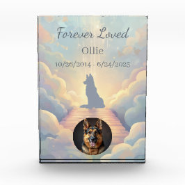 German Shepherd Rainbow Bridge Acrylic Photo Block Fotoblokken