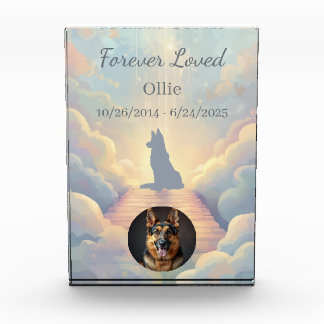 German Shepherd Rainbow Bridge Acrylic Photo Block Fotoblokken