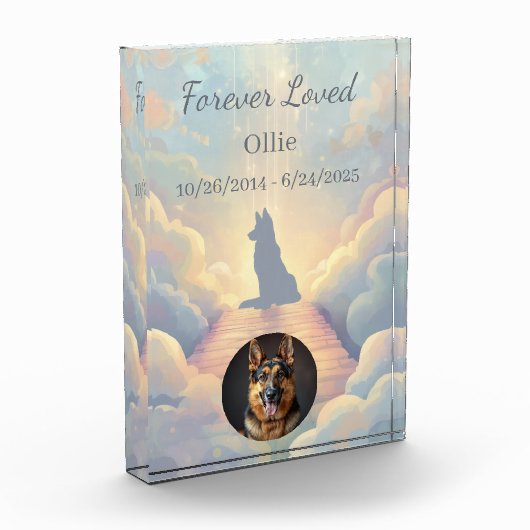 German Shepherd Rainbow Bridge Acrylic Photo Block Fotoblokken (Links)