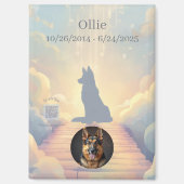 German Shepherd Rainbow Bridge Magnet (Voorkant)