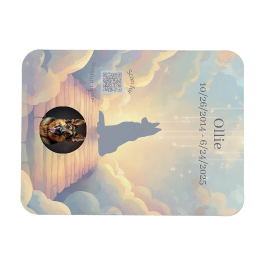 German Shepherd Rainbow Bridge Magnet Magneet (Horizontaal)