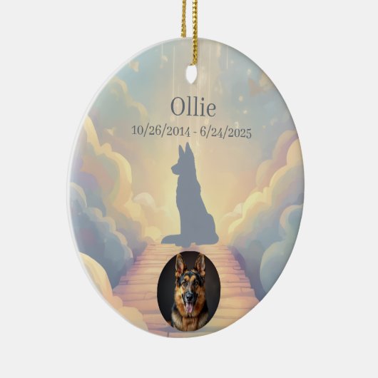 German Shepherd Rainbow Bridge Ornament (Rechts)